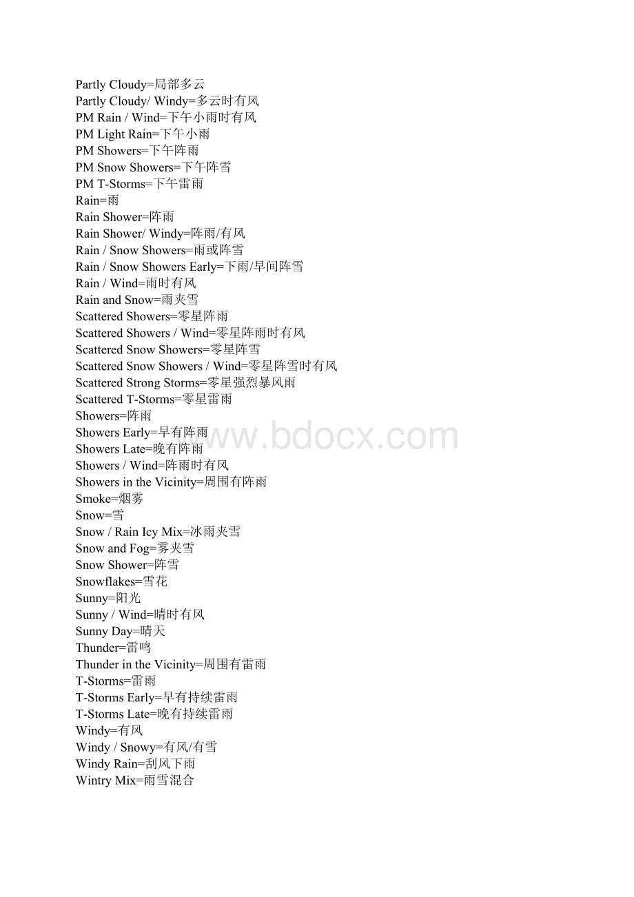 关于天气的英语词汇以及关于天气的句型大全解读.docx_第2页