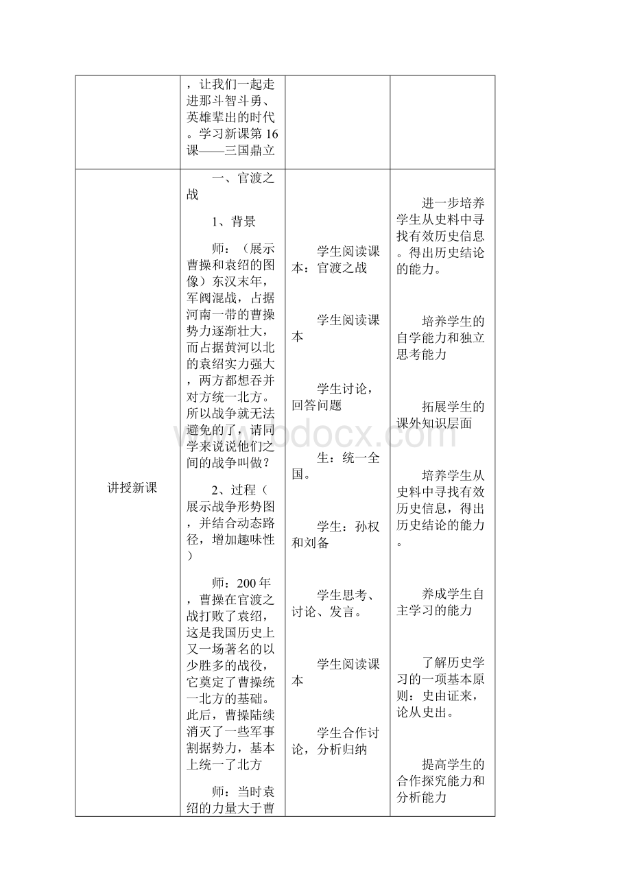 人教部编版历史七上第16课三国鼎立教案.docx_第2页