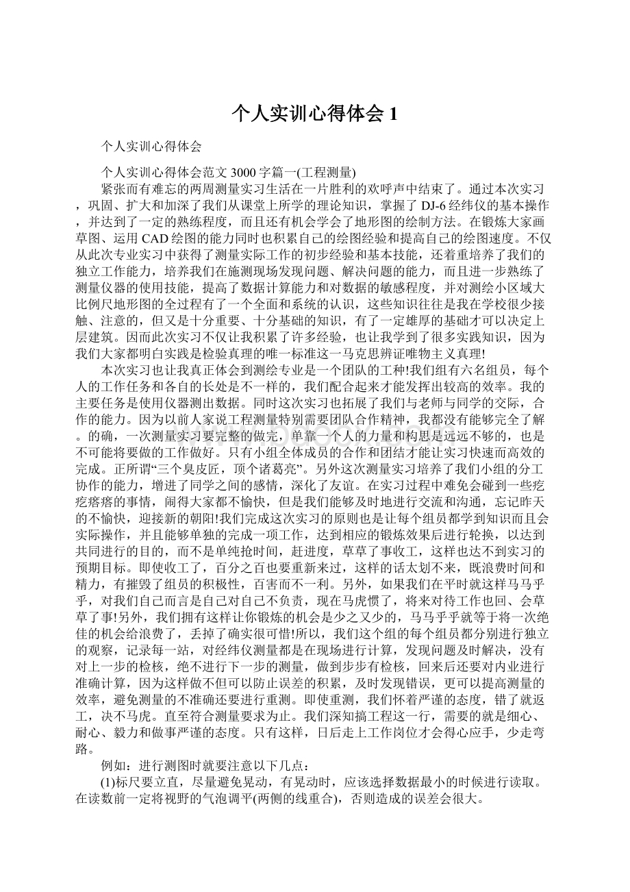 个人实训心得体会1.docx