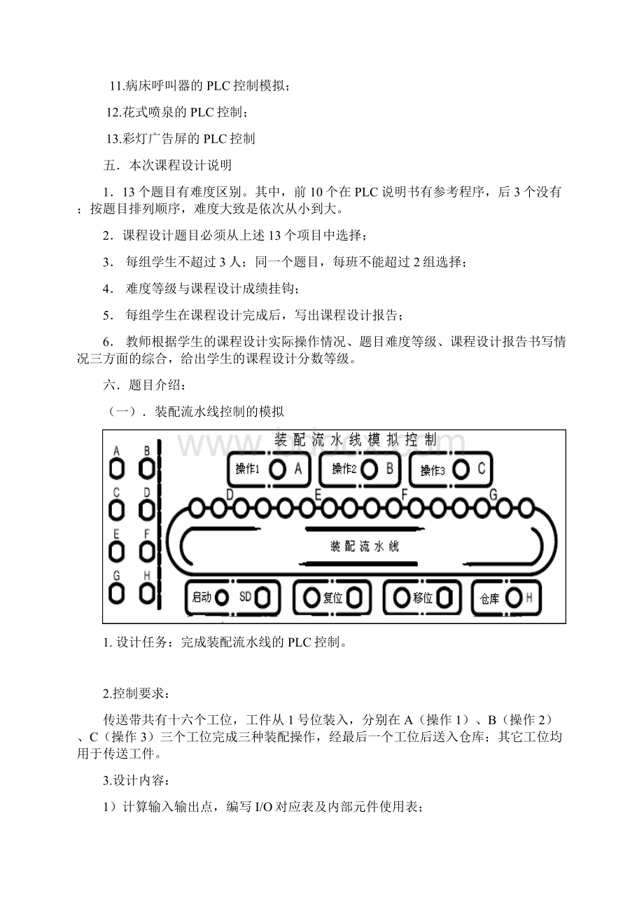 建筑智能PLC课程设计指导书.docx_第2页