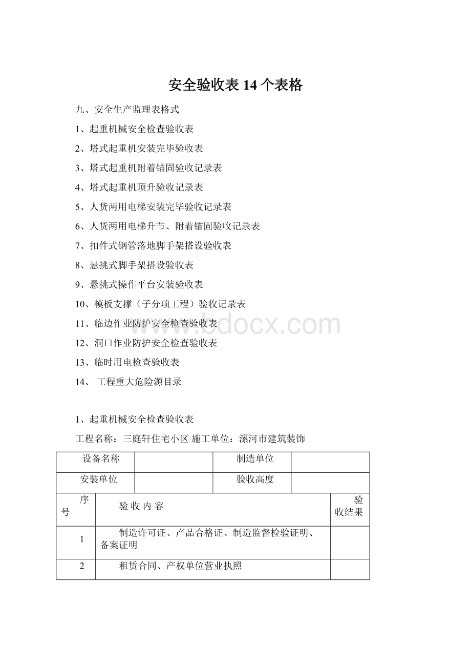 安全验收表14个表格.docx_第1页