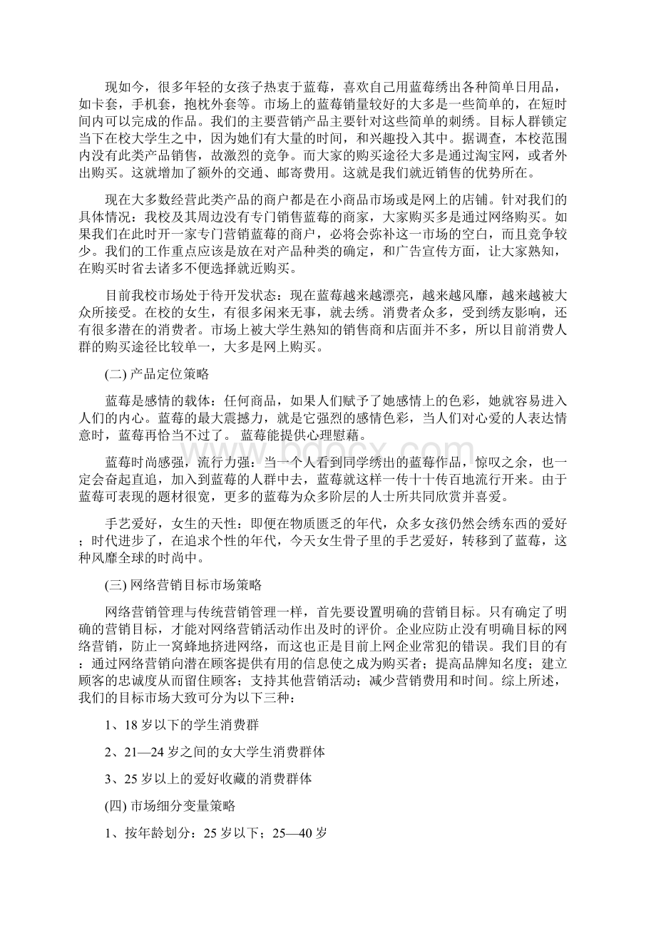 蓝莓网络营销策划方案策划书.docx_第2页