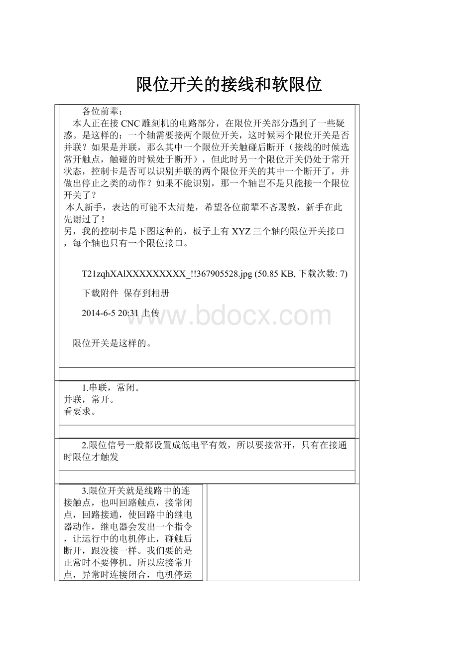 限位开关的接线和软限位.docx