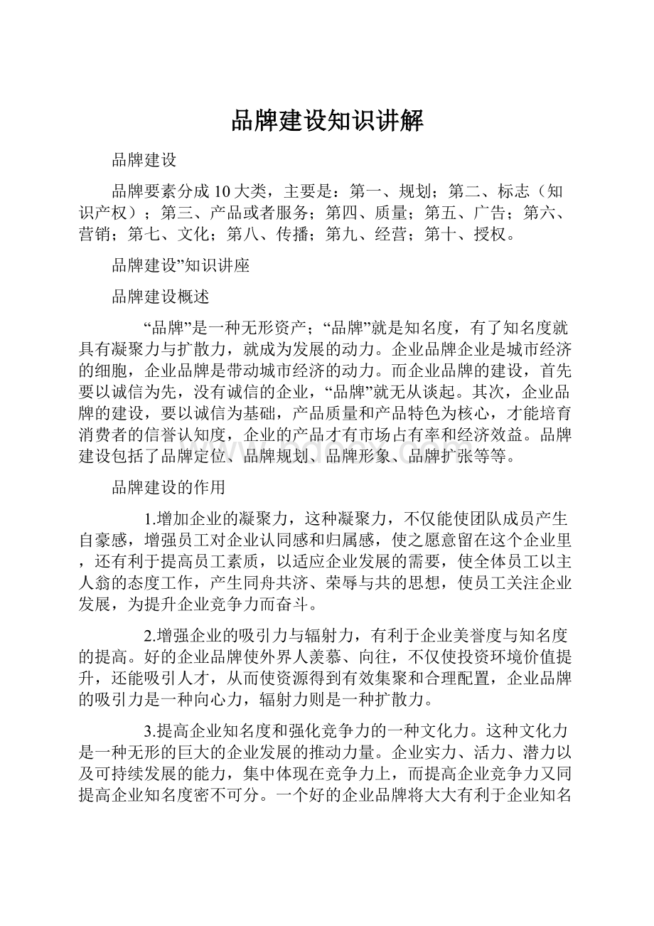 品牌建设知识讲解.docx_第1页