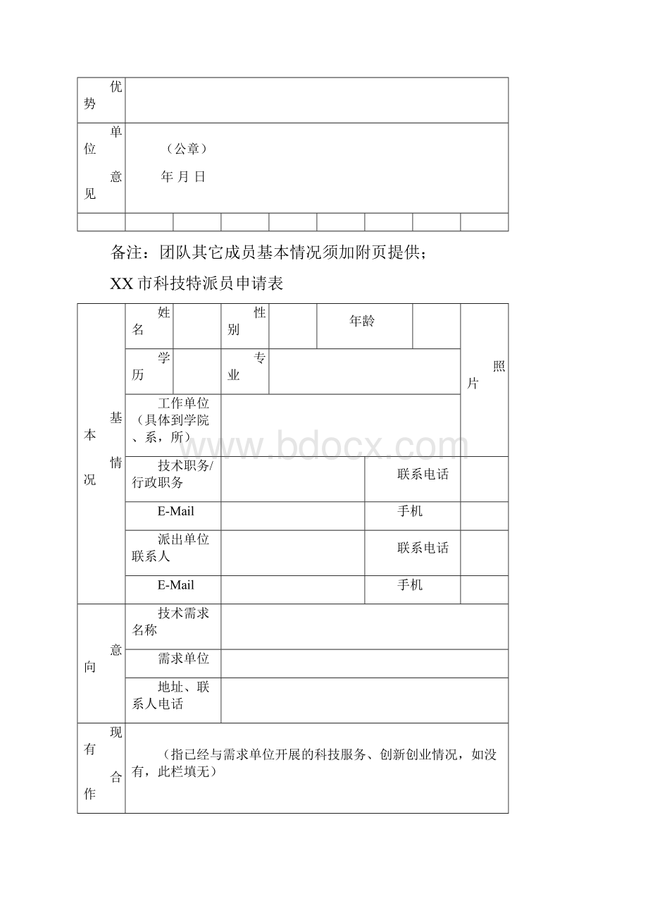 市科技特派员服务团申请表模板.docx_第2页