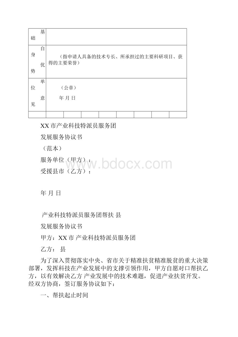 市科技特派员服务团申请表模板.docx_第3页