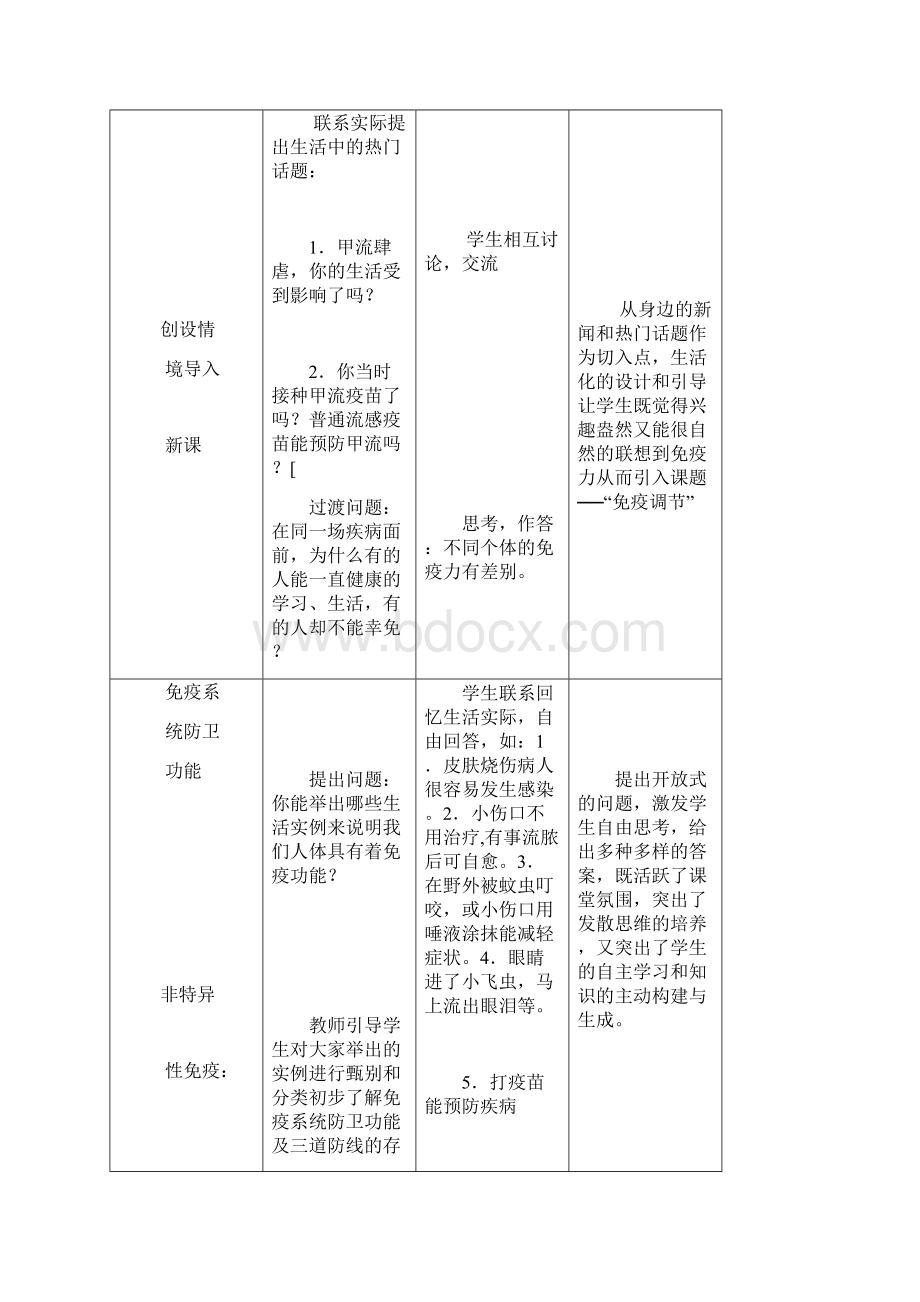 高中生物 第1课时 免疫调节教案 新人教版必修3.docx_第3页