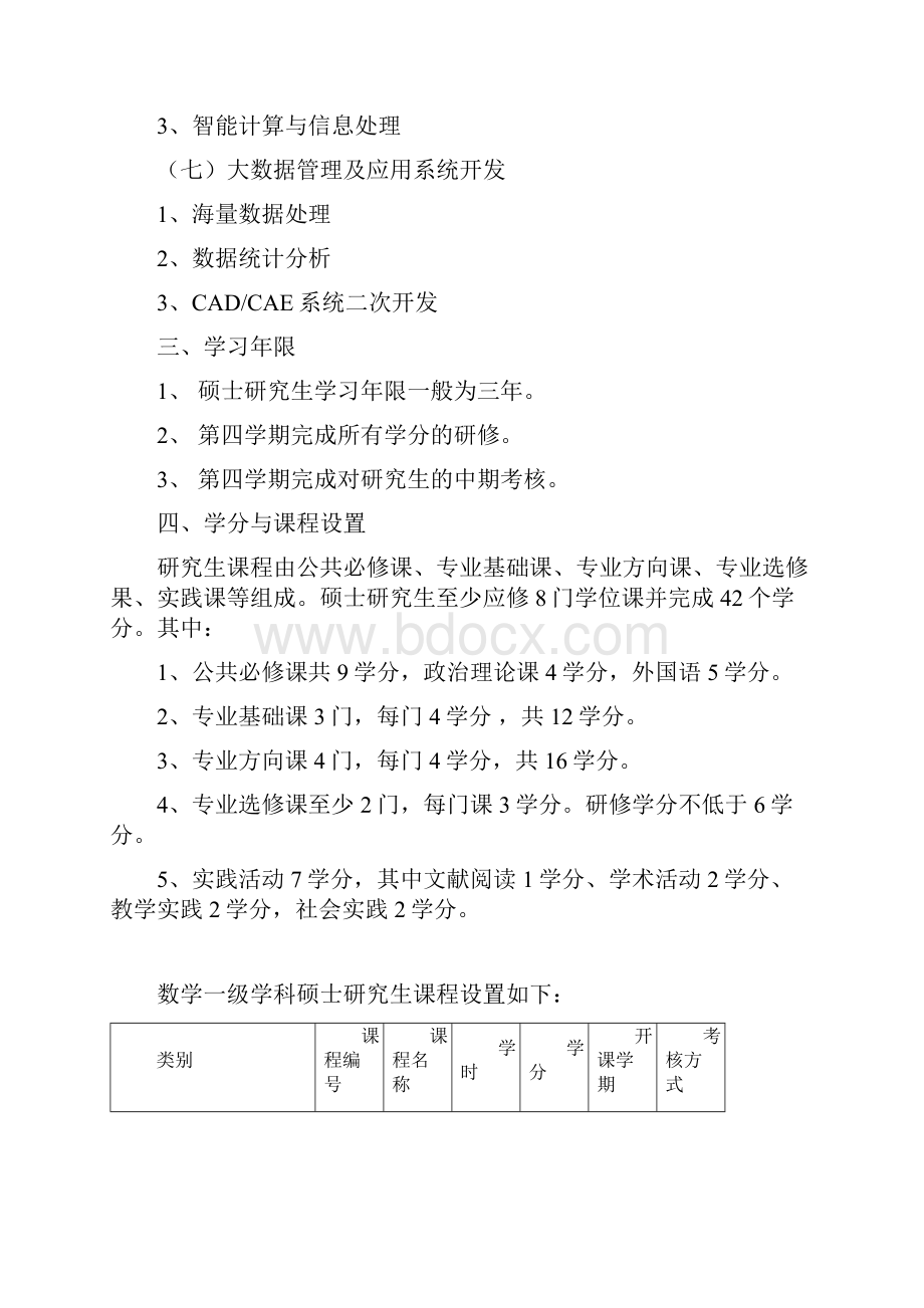 数学一级学科硕士点研究生培养方案.docx_第3页