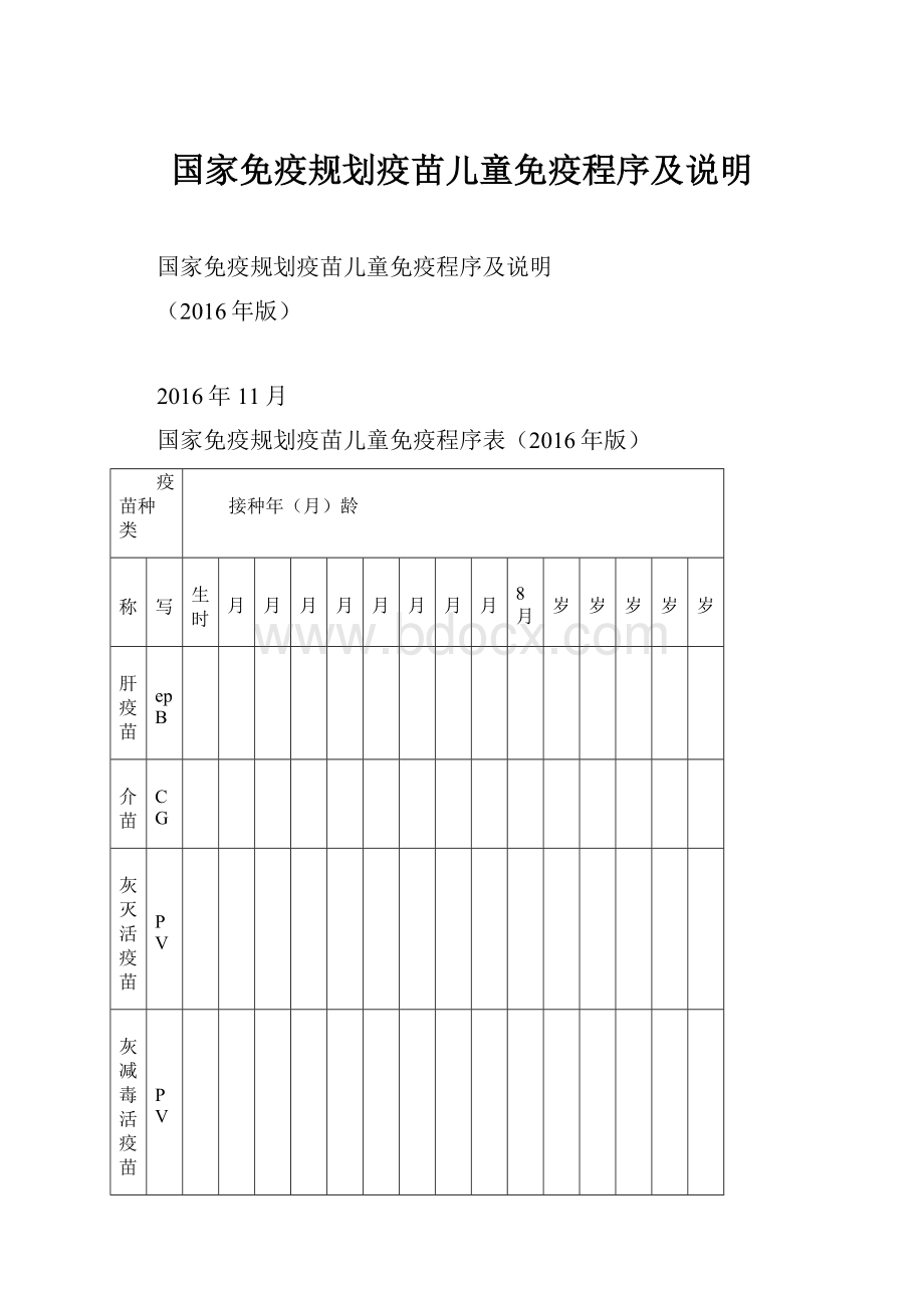 国家免疫规划疫苗儿童免疫程序及说明.docx