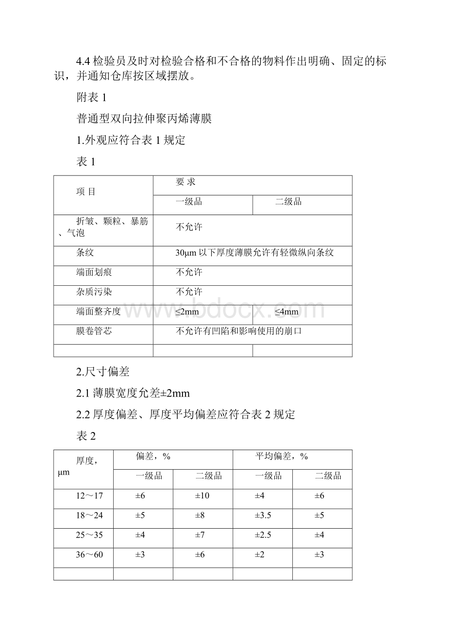 BOPP薄膜进料检验标准QCQS01.docx_第3页