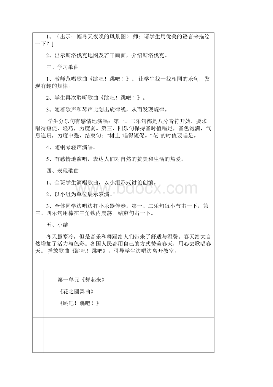 最新苏教版四年级音乐下册教案.docx_第2页