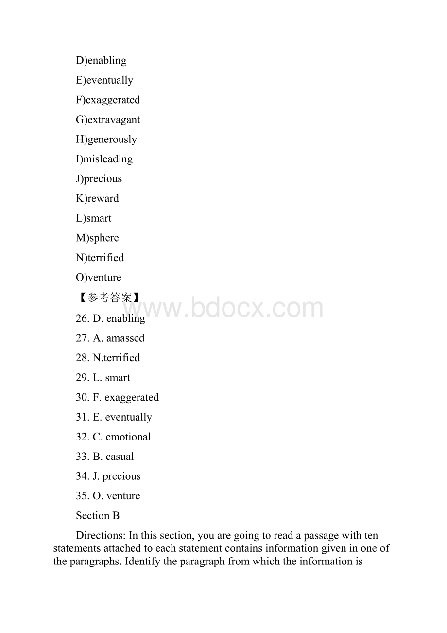 大学英语六级考试真题及参考答案.docx_第3页