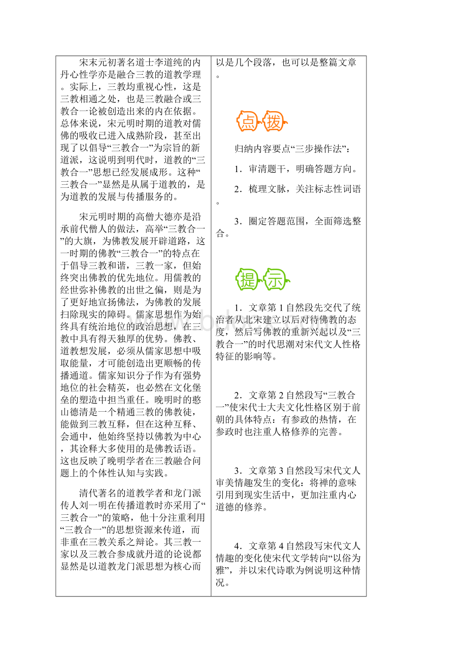 届高三语文难点突破100题难点05准确而全面地归纳内容要点概括文章的中心意思.docx_第3页