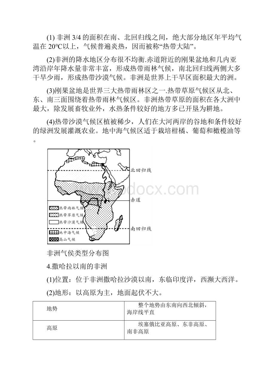 人教版中考地理一轮复习 考点梳理+真题回顾18 撒哈拉以南非洲.docx_第2页