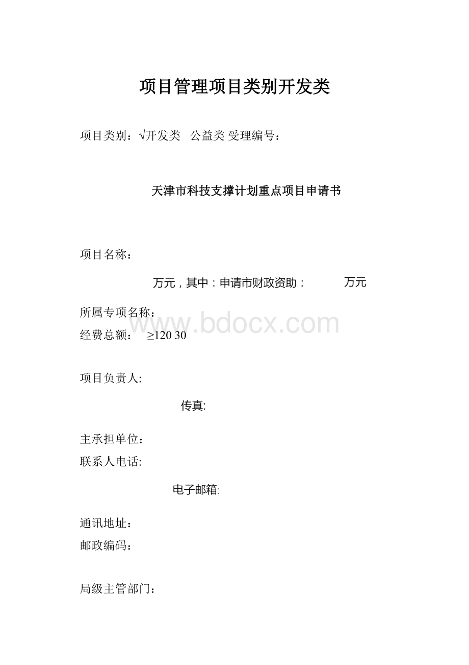 项目管理项目类别开发类.docx