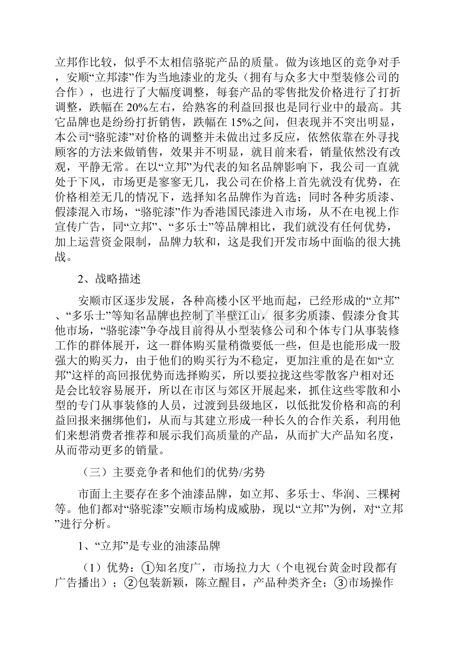 创新品牌油漆骆驼漆区域市场营销推广策划方案.docx_第3页