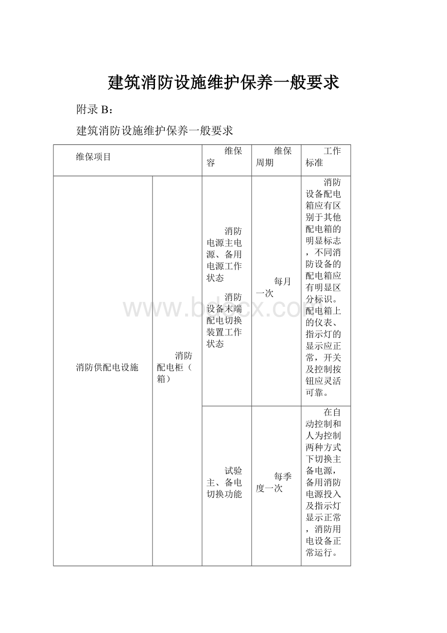 建筑消防设施维护保养一般要求.docx