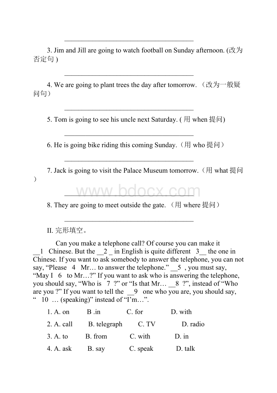 八年级英语上册 unit3单元测试 新目标.docx_第3页