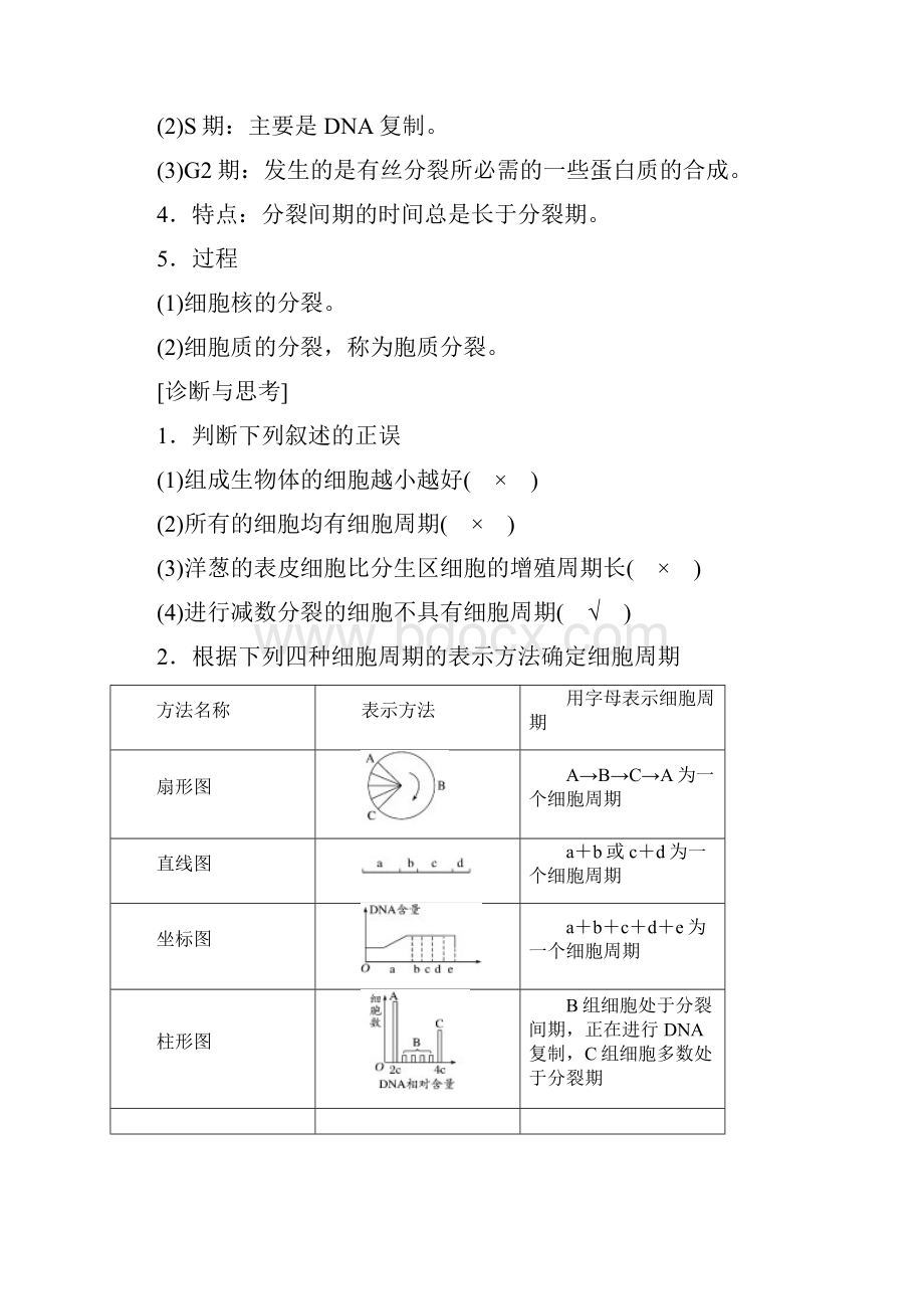 新高考生物一轮复习第三单元细胞的生命历程第9讲细胞周期与有丝分裂讲义浙科版.docx_第2页