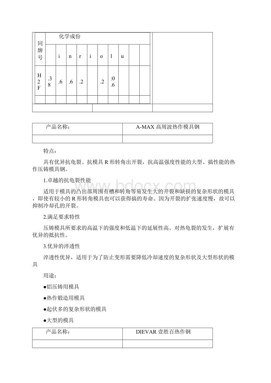 压铸模具专用材料.docx_第2页