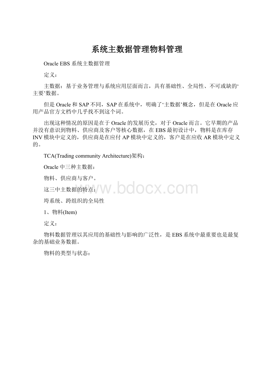 系统主数据管理物料管理.docx_第1页