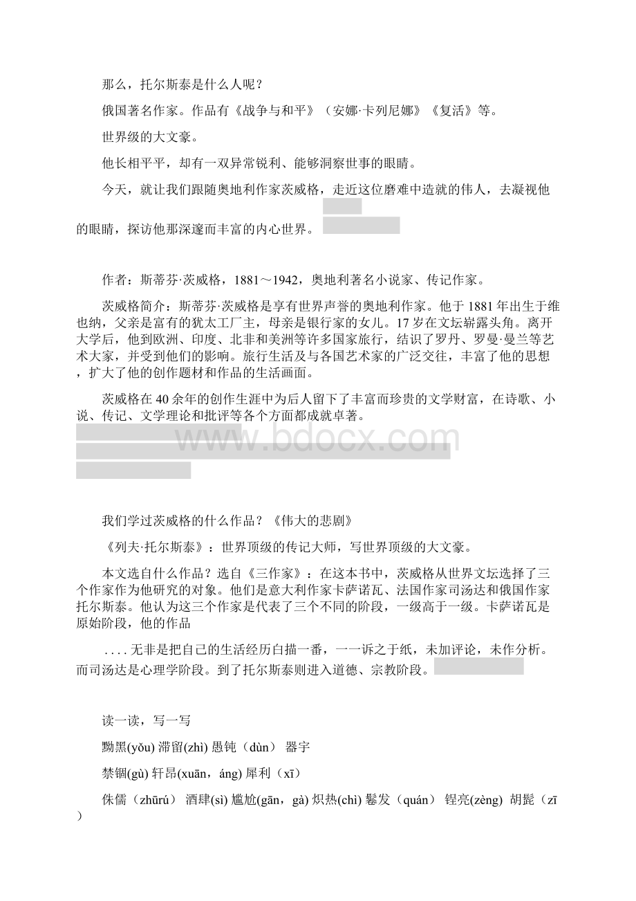 列夫托尔斯泰教学设计.docx_第2页