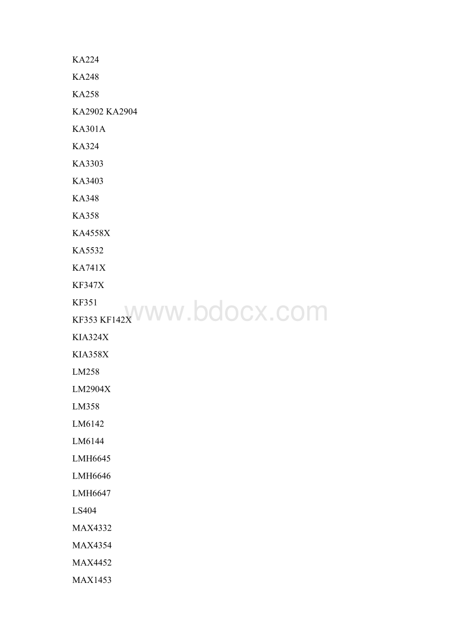 集成运算放大器资料选型列表.docx_第2页