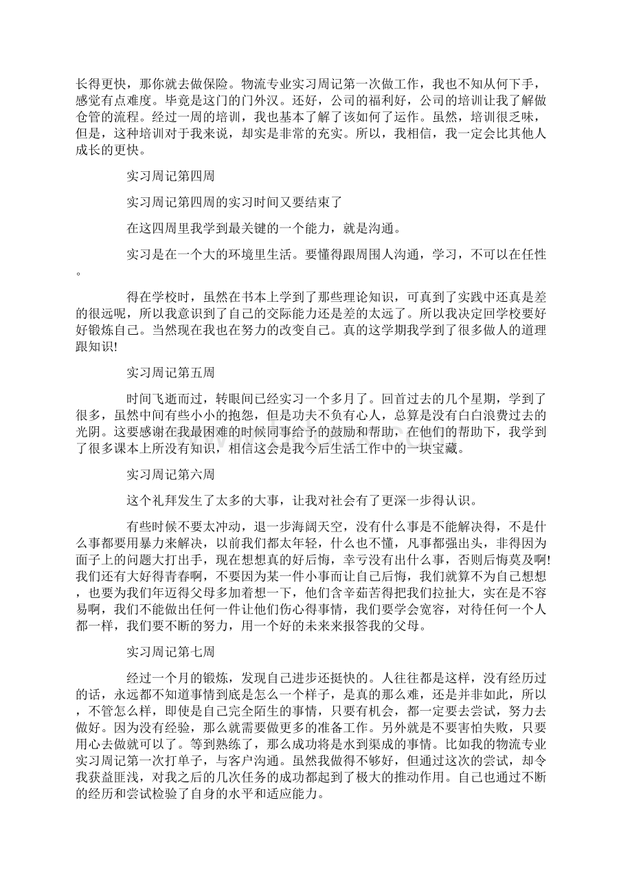 物流管理实习生实习周记.docx_第2页