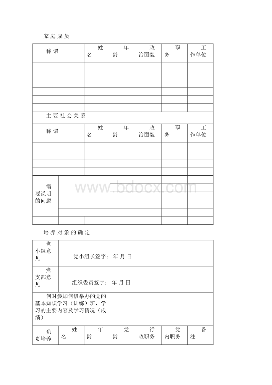 申请入党积极分子培养考察登记表.docx_第2页