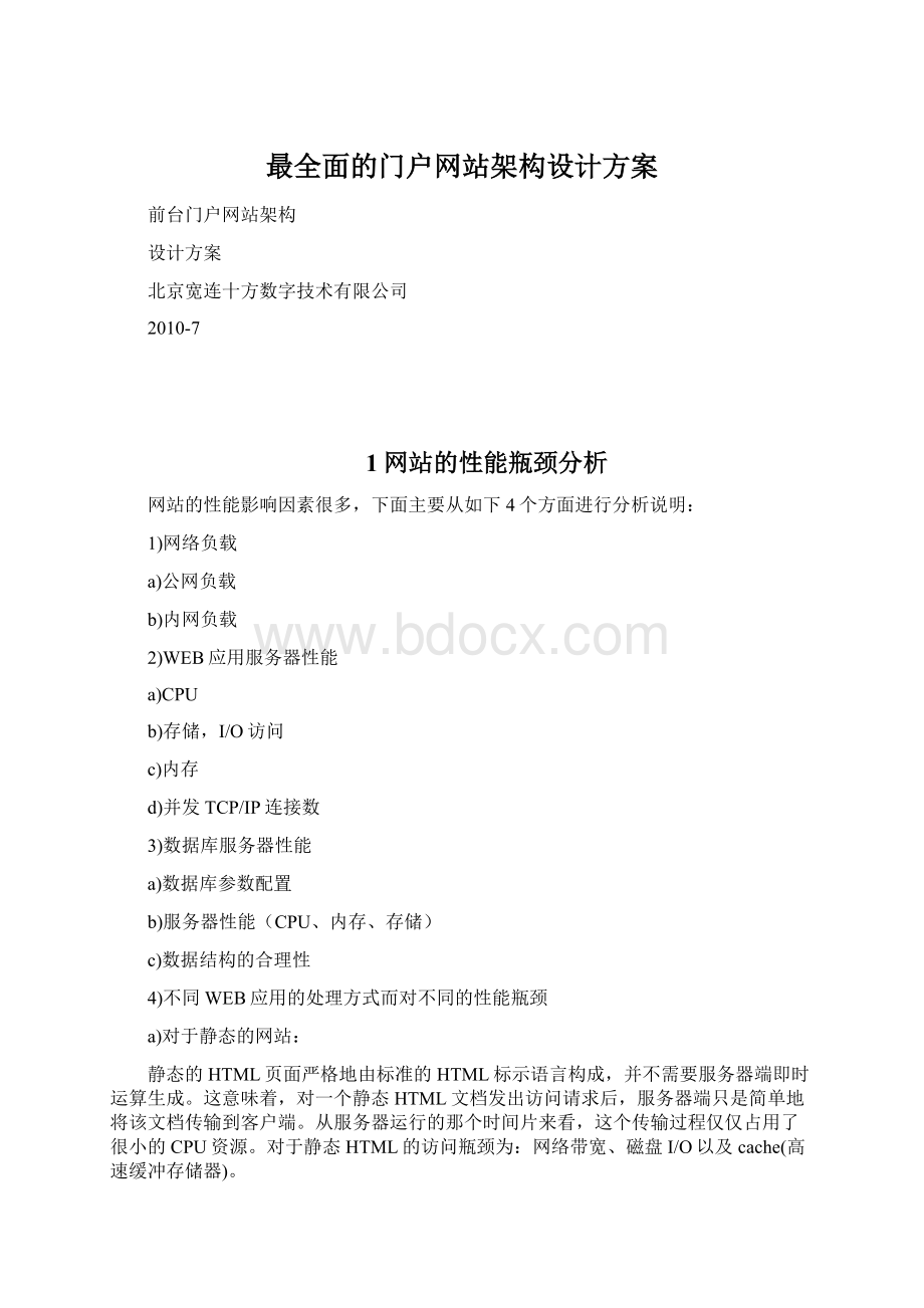 最全面的门户网站架构设计方案.docx