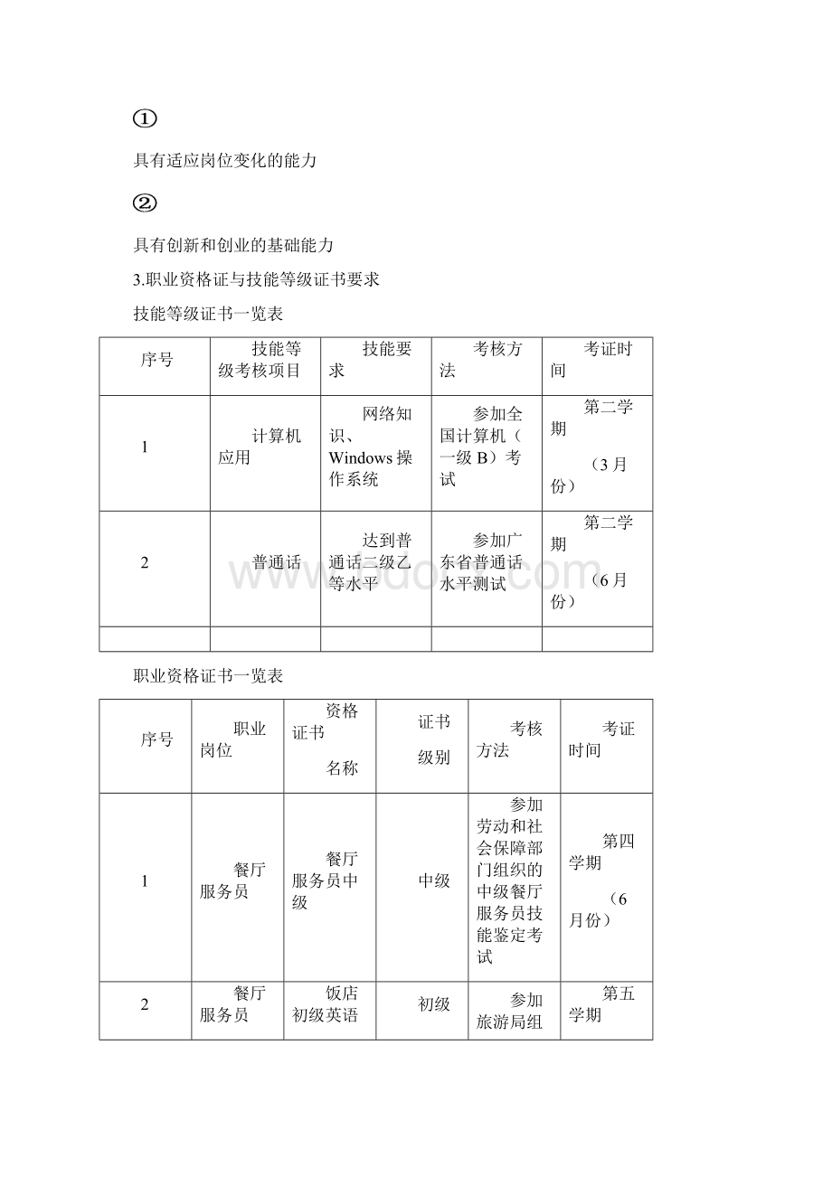 广州市中等职业学校航空服务专业技能型人才培养教学指导方案.docx_第3页