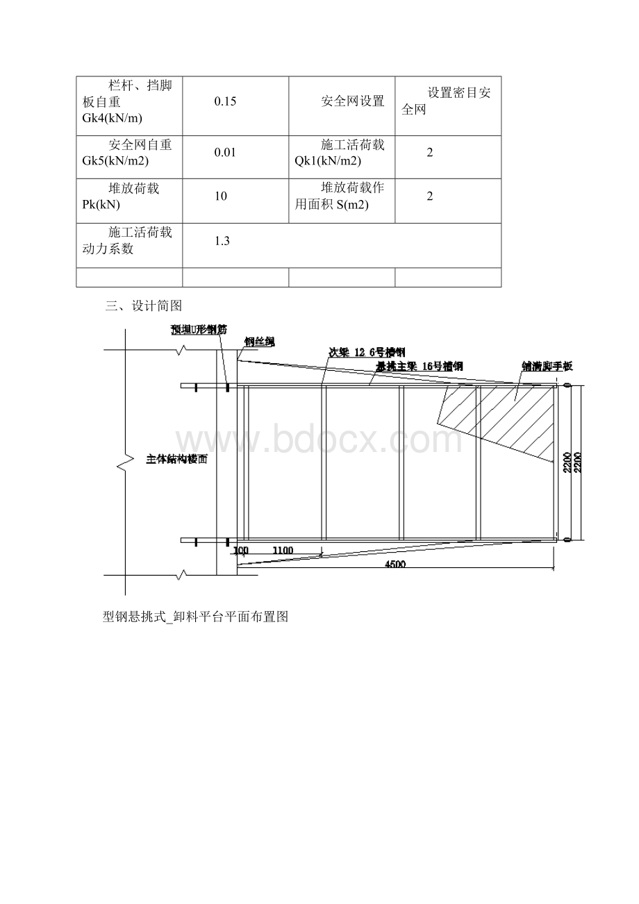 型钢悬挑卸料平台计算书.docx_第2页