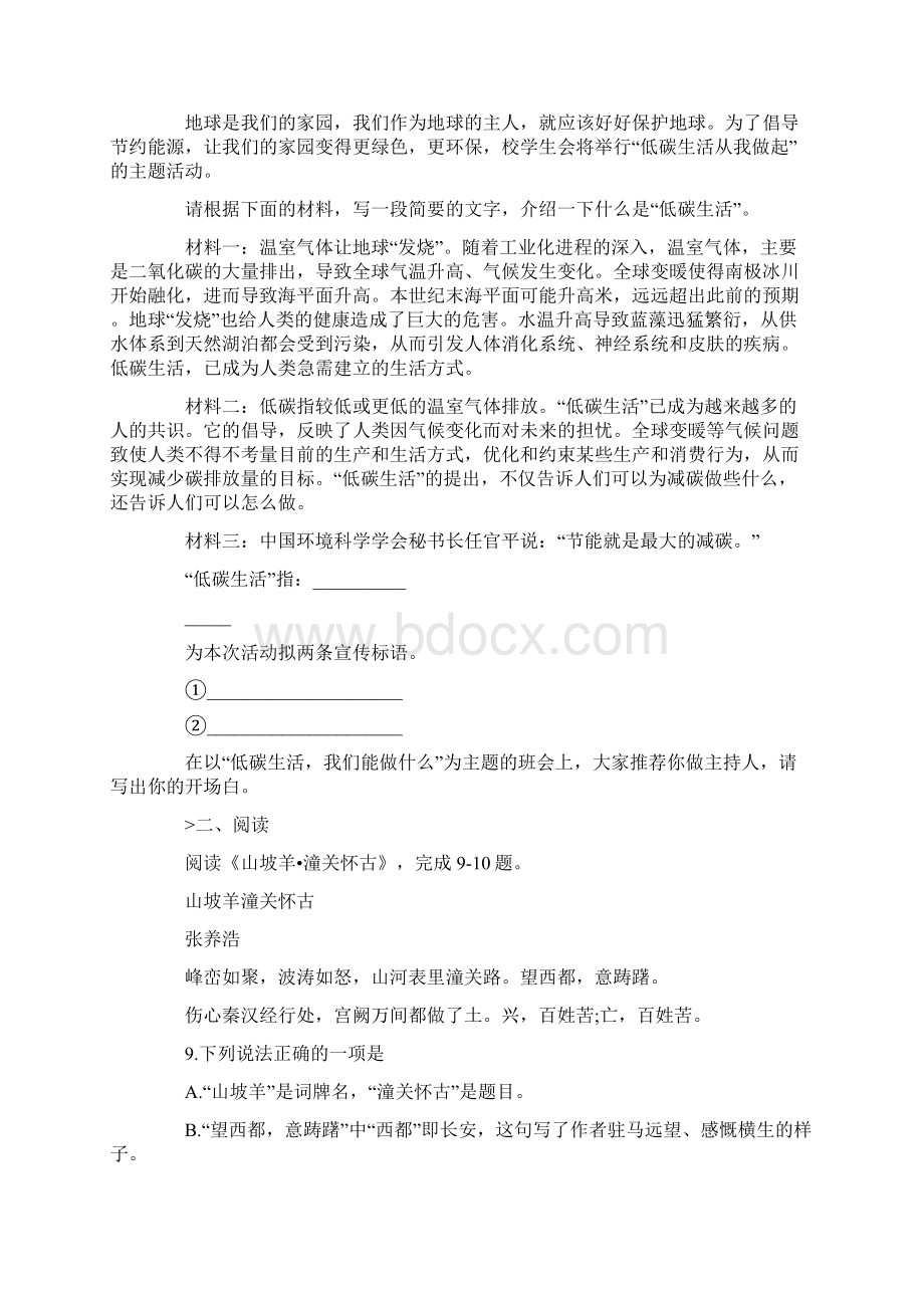 语文综合测试试题.docx_第3页