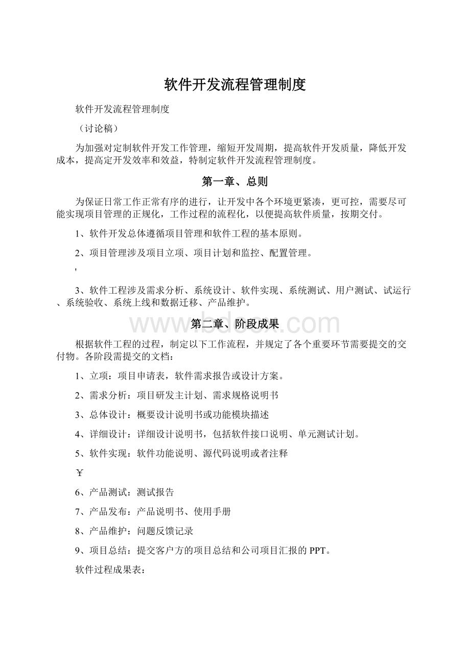 软件开发流程管理制度.docx