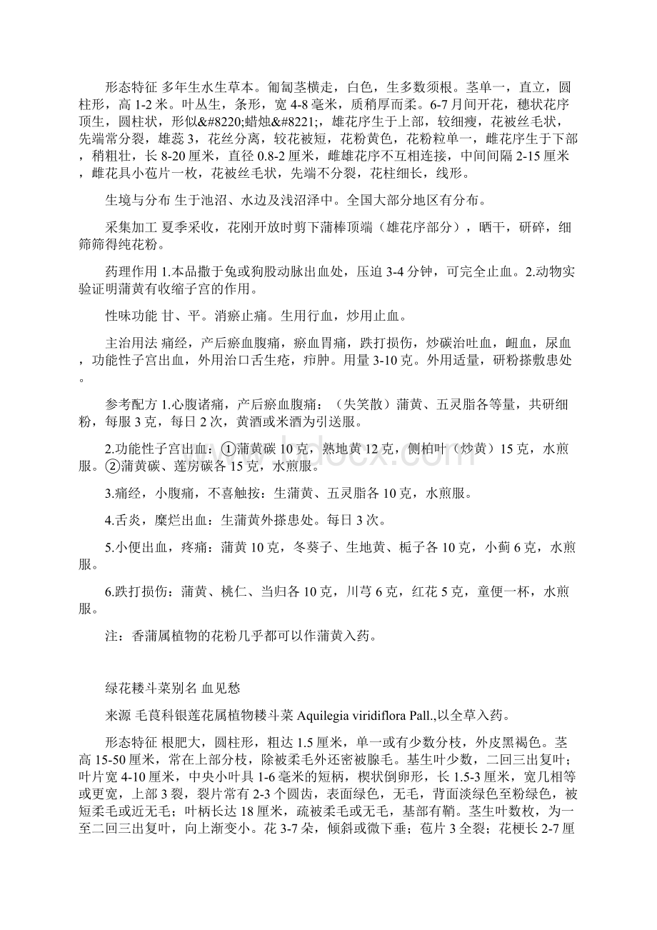 中草药图片大全妇科病用药功能性子宫出血篇.docx_第2页