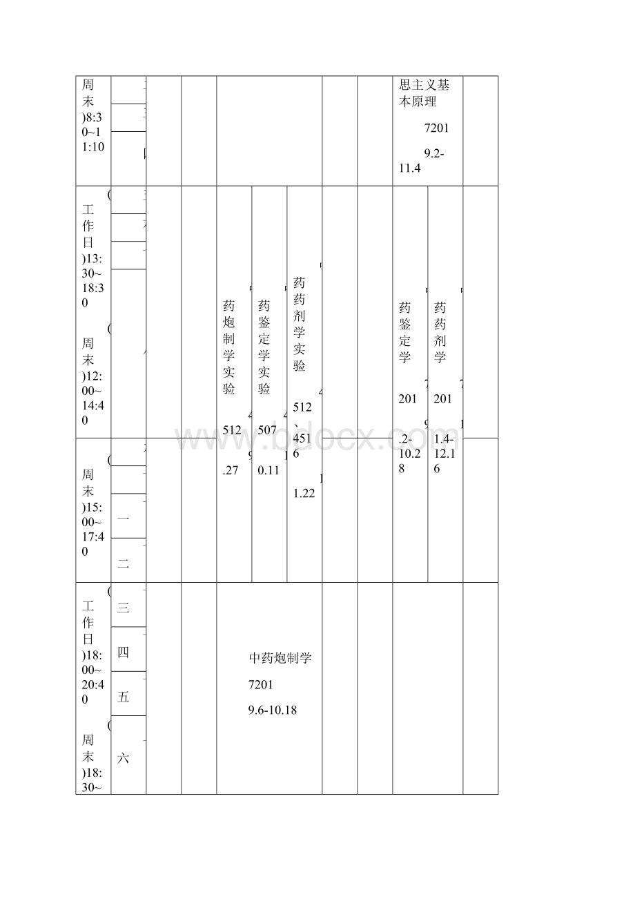 上海中医药大学课程表.docx_第2页