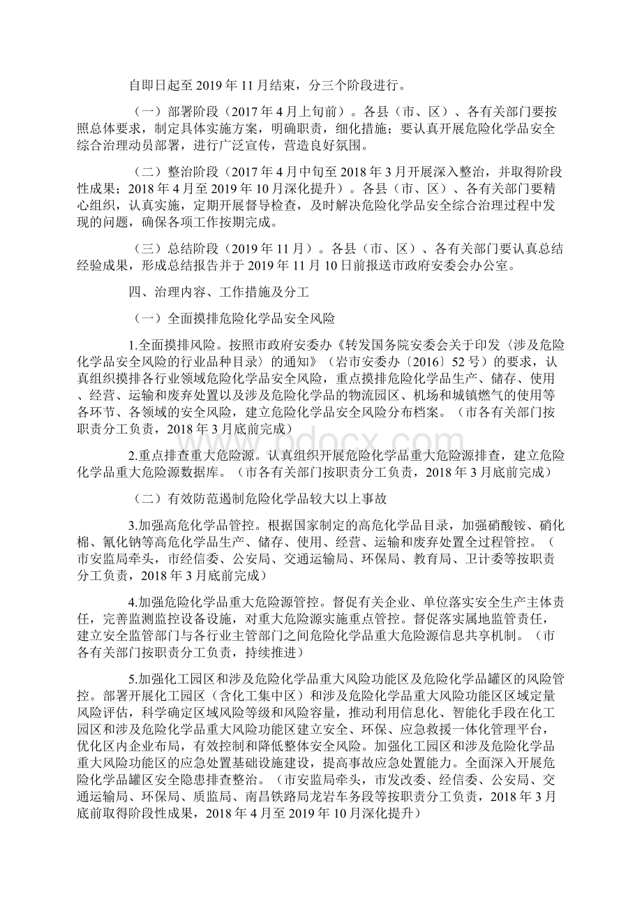 龙岩危险化学品安全综合治理实施方案.docx_第2页