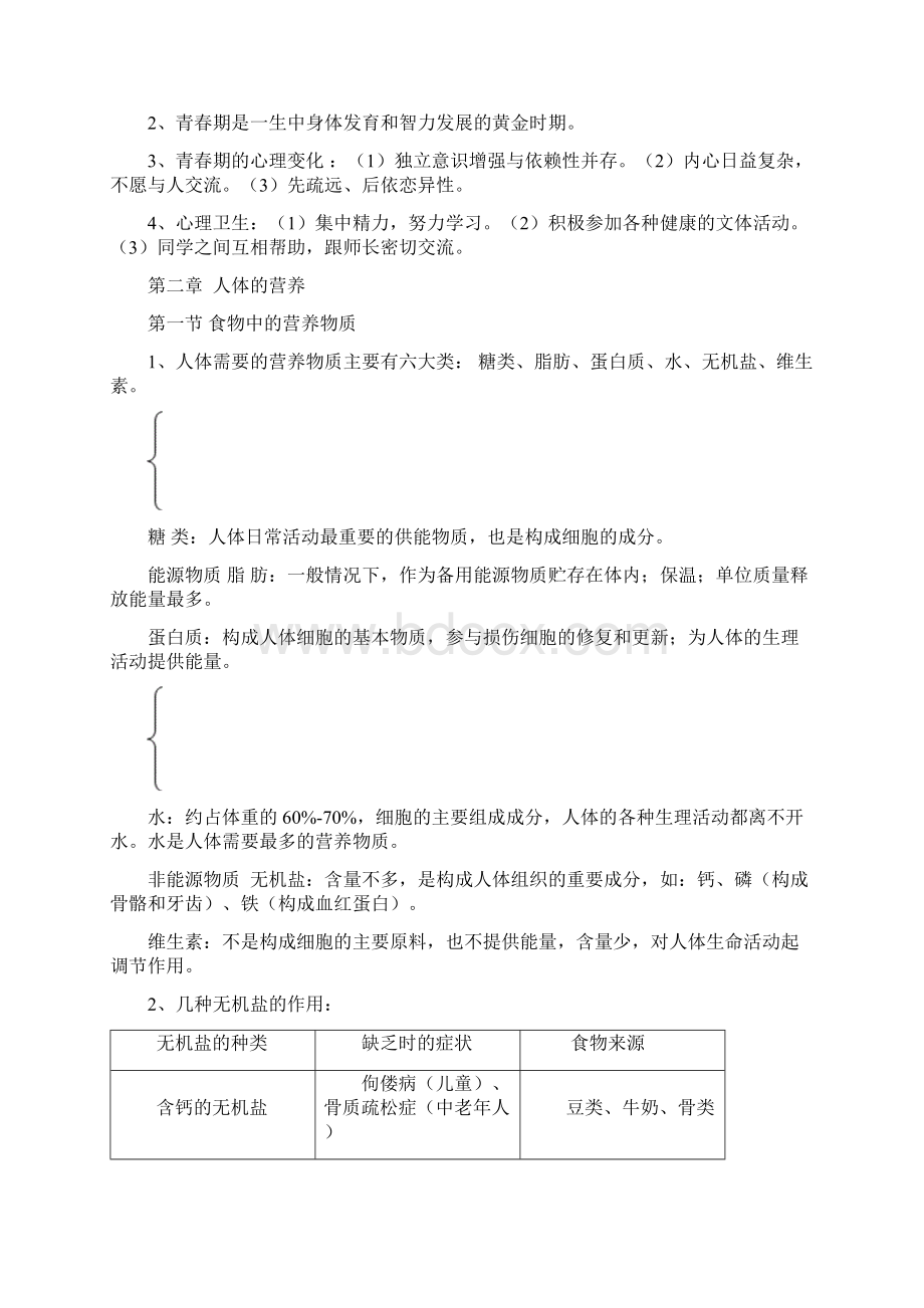 七年级下册生物学知识点汇总.docx_第3页