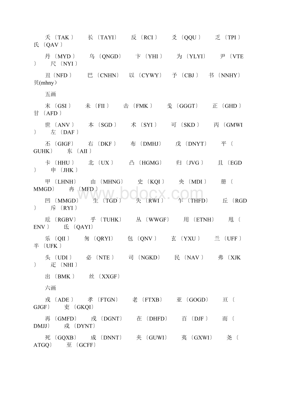 五笔难打字疑难字难拆字编码大全大汇总.docx_第2页