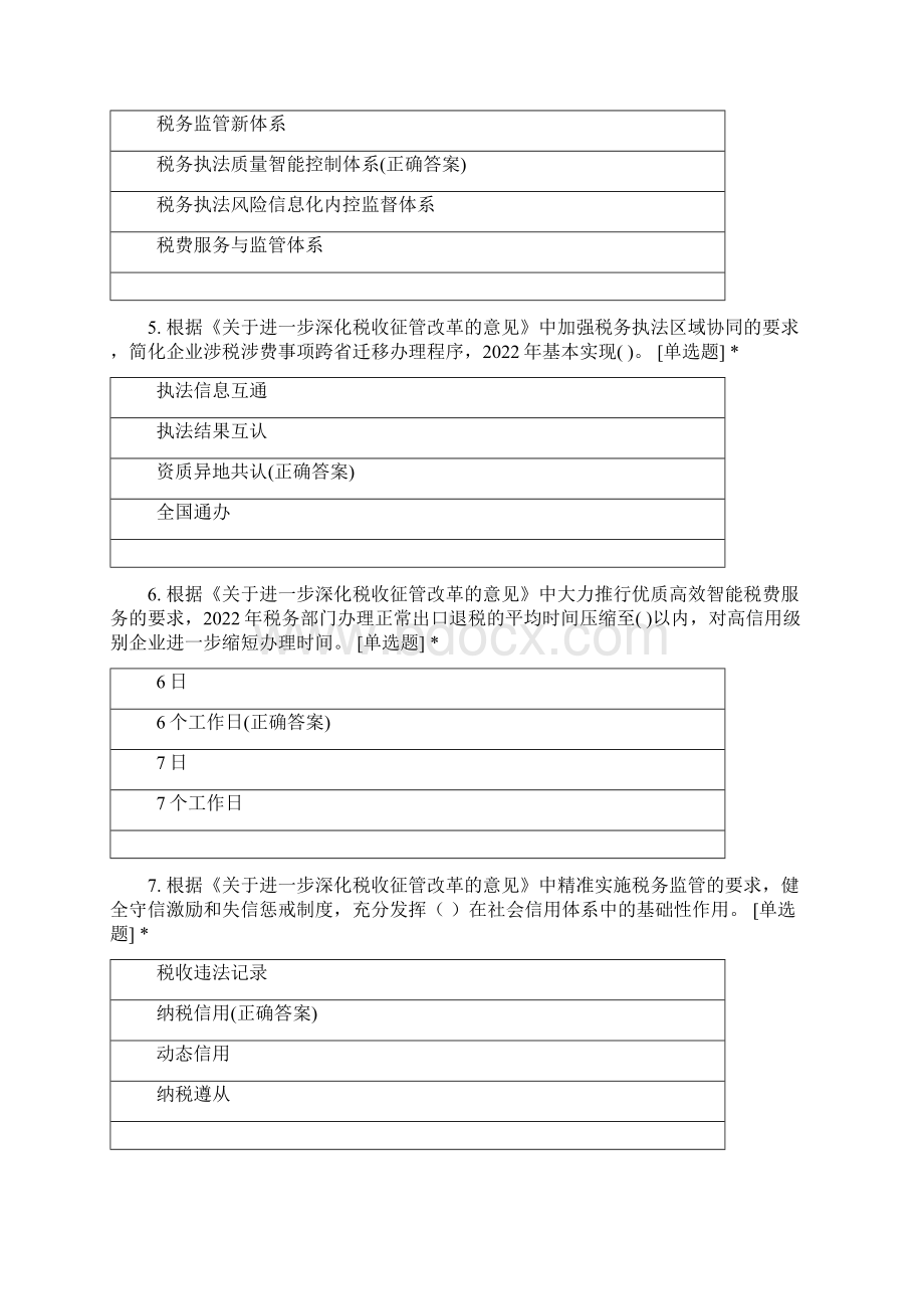 关于进一步深化税收征管改革的意见测试题附答案.docx_第2页