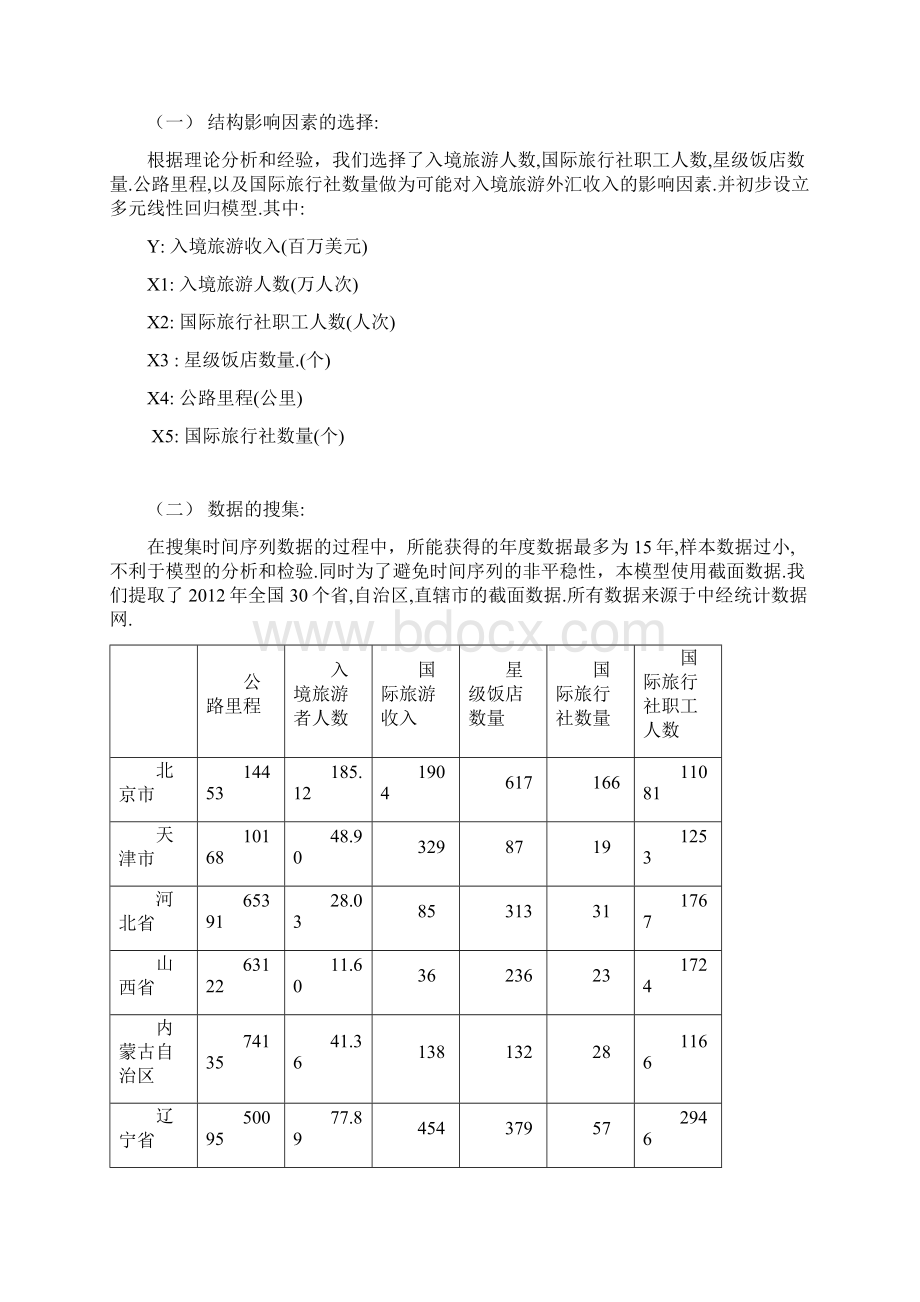 计量经济学中国旅游外汇收入的因素分析.docx_第2页