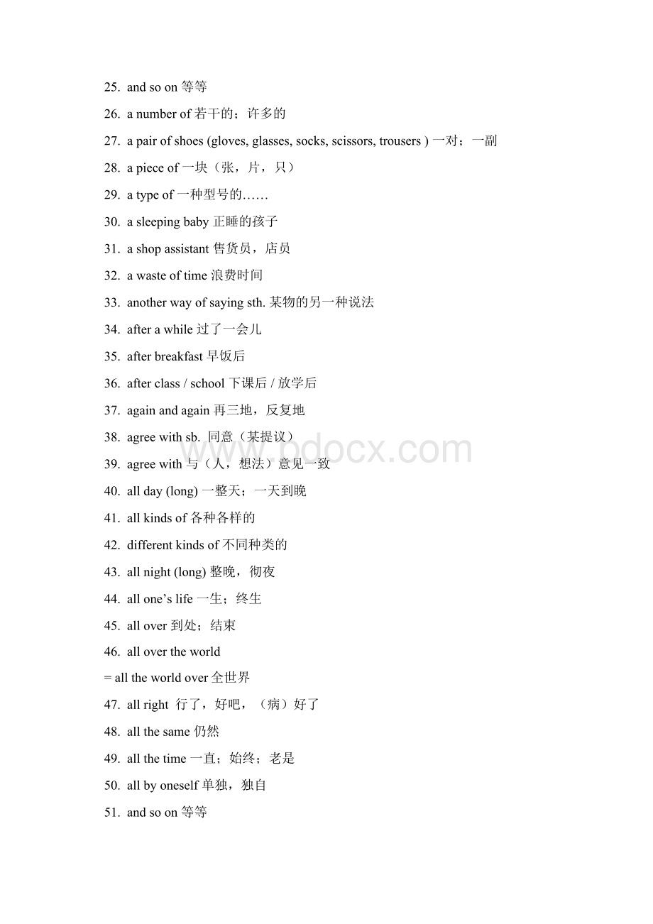 初中英语常用短语大全.docx_第2页