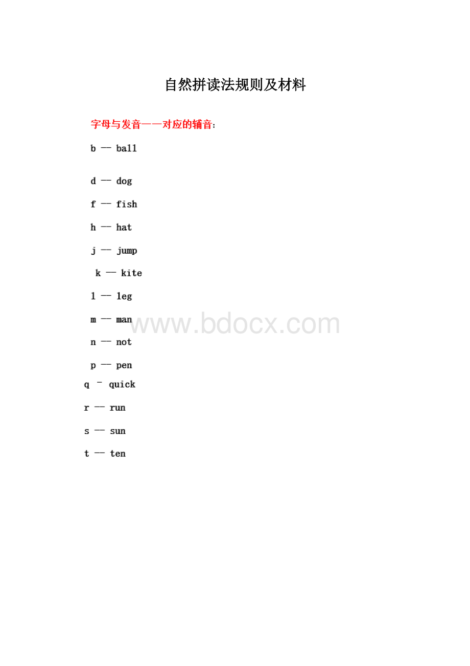 自然拼读法规则及材料.docx_第1页