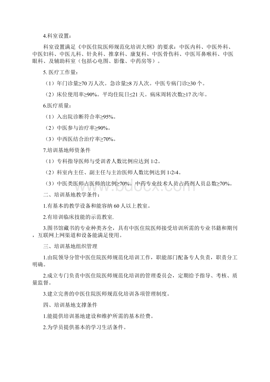 中医住院医师规范化培训基地标准.docx_第2页