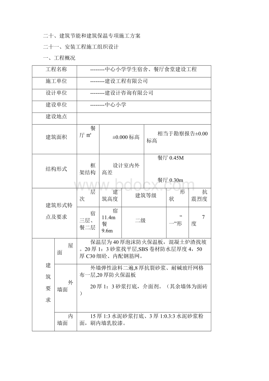 学校食堂工程施工组织设计.docx_第2页