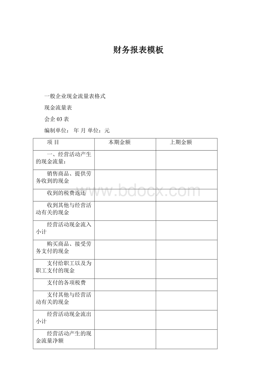 财务报表模板.docx_第1页