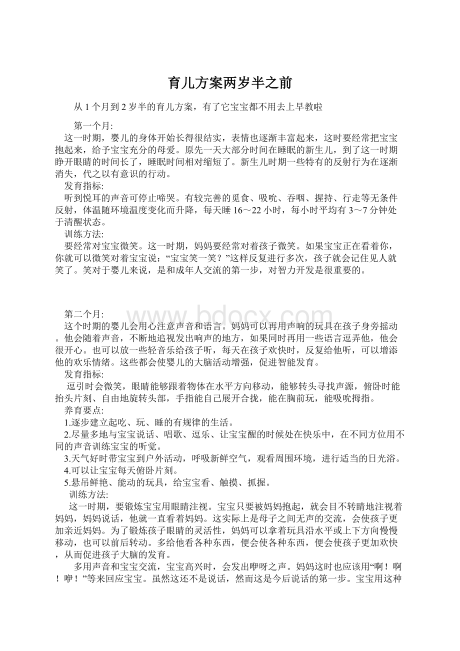 育儿方案两岁半之前.docx_第1页