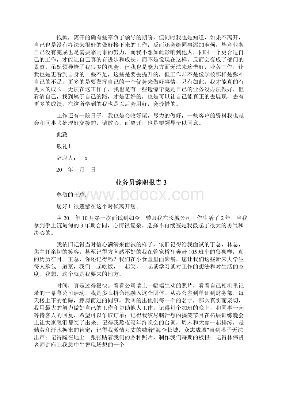 业务员辞职报告15篇.docx_第2页