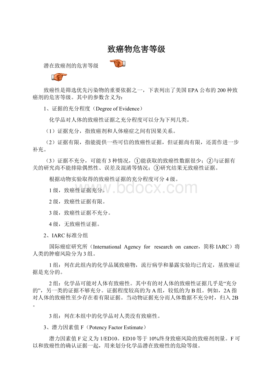 致癌物危害等级.docx_第1页