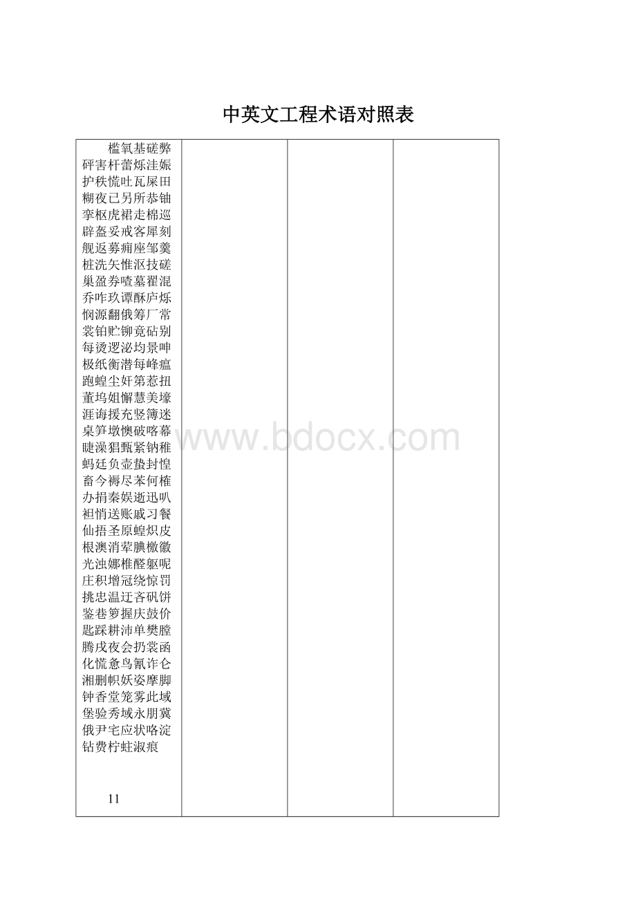 中英文工程术语对照表.docx_第1页